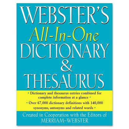 All-In-One Dictionary/Thesaurus, Hardcover, 768 Pages1