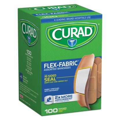 Flex Fabric Bandages, Assorted Sizes, 100/Box1