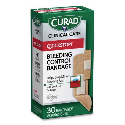 QuickStop Flex Fabric Bandages, Assorted, 30/Box1