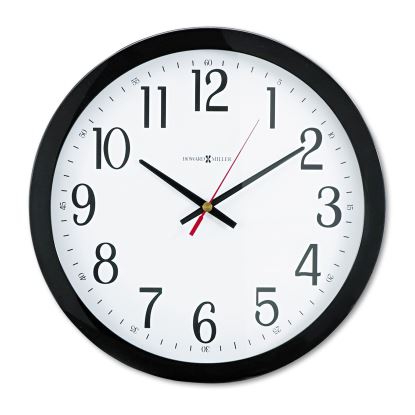 Gallery Wall Clock, 16" Overall Diameter, Black Case, 1 AA (sold separately)1