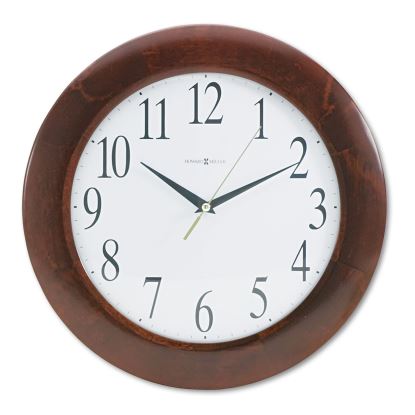 Corporate Wall Clock, 12.75" Overall Diameter, Cherry Case, 1 AA (sold separately)1