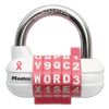 Password Plus Combination Lock, Hardened Steel Shackle, 2 1/2" Wide, Silver2