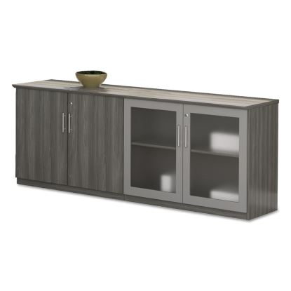 Medina Series Low Wall Cabinet with Doors, 72w x 20d x 29 1/2h, Gray Steel, Box21