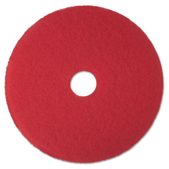 Low-Speed Buffer Floor Pads 5100, 13" Diameter, Red, 5/Carton1