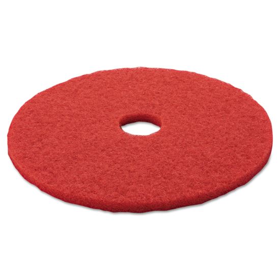 Low-Speed Buffer Floor Pads 5100, 20" Diameter, Red, 5/Carton1