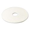 Low-Speed Super Polishing Floor Pads 4100, 12" Diameter, White, 5/Carton2