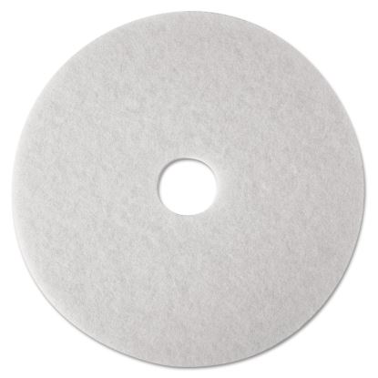 Low-Speed Super Polishing Floor Pads 4100, 14" Diameter, White, 5/Carton1
