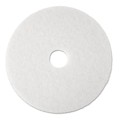 Low-Speed Super Polishing Floor Pads 4100, 17" Diameter, White, 5/Carton1