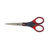 Precision Scissors, Pointed Tip, 7" Long, 2.5" Cut Length, Gray/Red Straight Handle2