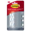 Cord Clip, Round, with Adhesive, 0.75"w, Clear, 4/Pack1