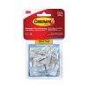 Clear Hooks and Strips, Plastic/Wire, Small, 9 Hooks with 12 Adhesive Strips per Pack2