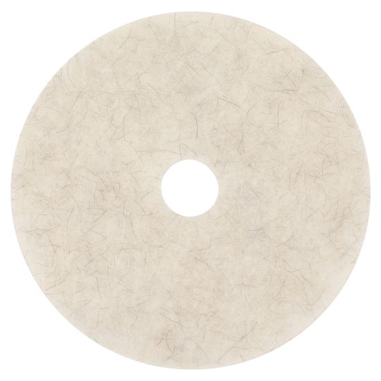 Ultra High-Speed Natural Blend Floor Burnishing Pads 3300, 20" Diameter, White, 5/Carton1