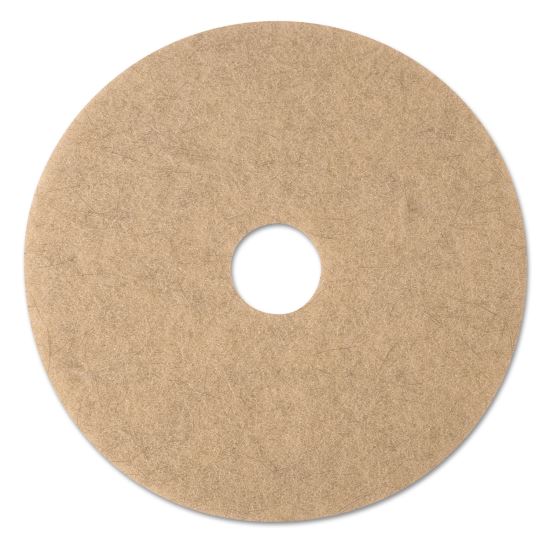 Ultra High-Speed Natural Blend Floor Burnishing Pads 3500, 20" Diameter, Tan, 5/Carton1