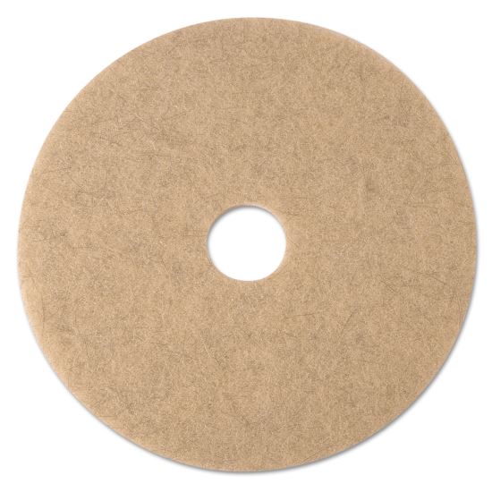 Ultra High-Speed Natural Blend Floor Burnishing Pads 3500, 21" Diameter, Tan, 5/Carton1