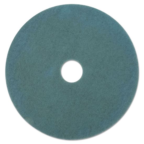 Ultra High-Speed Floor Burnishing Pads 3100, 27" Diameter, Aqua, 5/Carton1