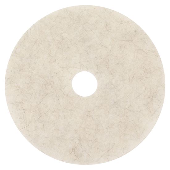 Ultra High-Speed Natural Blend Floor Burnishing Pads 3300, 27" Diameter, White, 5/Carton1