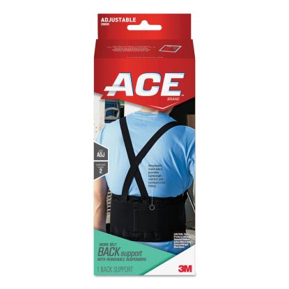 Work Belt with Removable Suspenders, One Size Fits All, Up to 48" Waist Size, Black1
