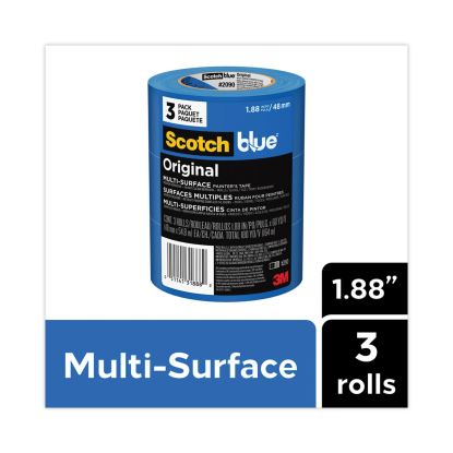 Original Multi-Surface Painter's Tape, 3" Core, 1.88" x 60 yds, Blue, 3/Pack1