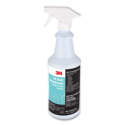 TB Quat Disinfectant Ready-to-Use Cleaner, 32 oz Bottle, 12 Bottles and 2 Spray Triggers/Carton1