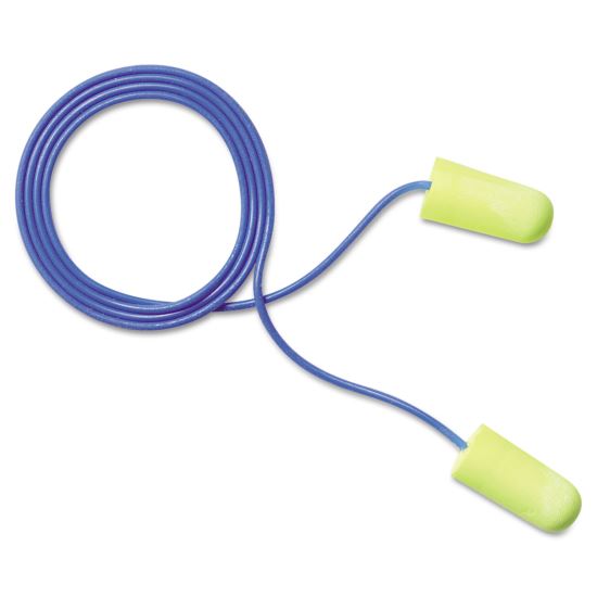 E-A-Rsoft Yellow Neon Soft Foam Earplugs, Corded, Regular Size, 200 Pairs1