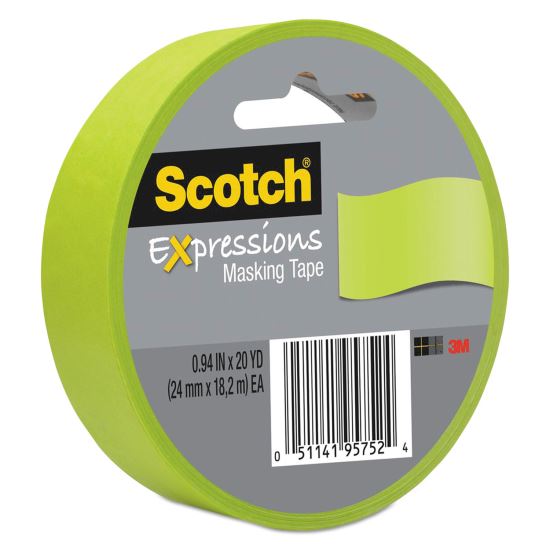 Expressions Masking Tape, 3" Core, 0.94" x 20 yds, Lemon Lime1