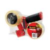 Packaging Tape Dispenser with Two Rolls of Tape, 3" Core, For Rolls Up to 0.75" x 60 yds, Red2