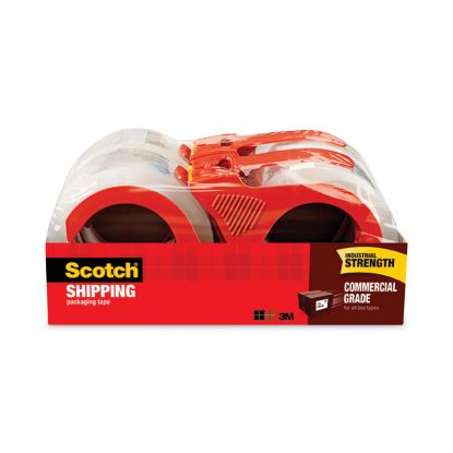 3750 Commercial Grade Packaging Tape with Dispenser, 3" Core, 1.88" x 54.6 yds, Clear, 4/Pack1
