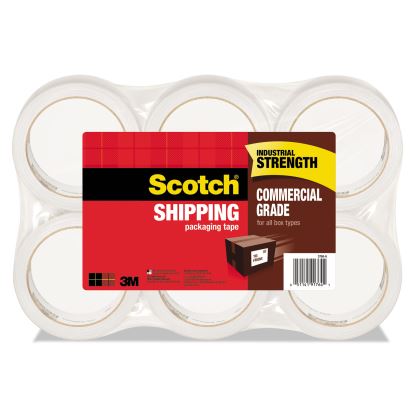 3750 Commercial Grade Packaging Tape, 3" Core, 1.88" x 54.6 yds, Clear, 6/Pack1