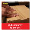 Box Lock Shipping Packaging Tape with Dispenser, 3" Core, 1.88" x 54.6 yds, Clear, 4/Pack2