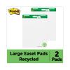 Vertical-Orientation Self-Stick Easel Pads, Unruled, Green Headband, 30 White 25 x 30 Sheets, 2/Carton1