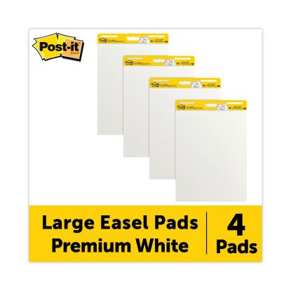 Vertical-Orientation Self-Stick Easel Pad Value Pack, Unruled, 30 White 25 x 30 Sheets, 4/Carton1