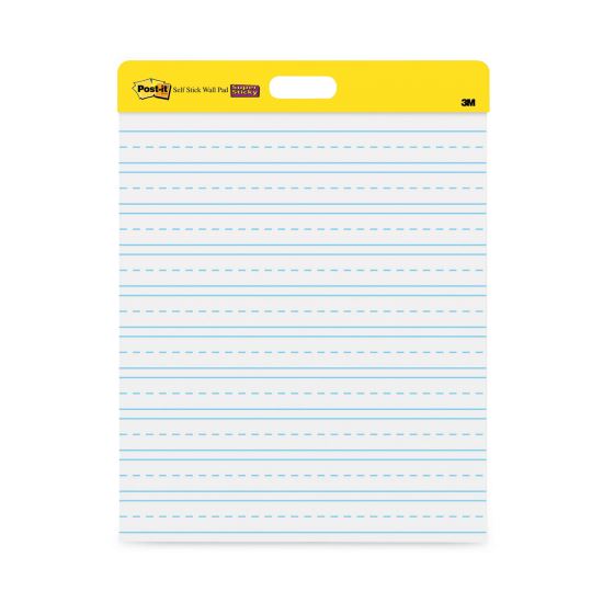 Self-Stick Wall Pad, Manuscript Format (Primary 3" Rule), 20 White 20 x 23 Sheets, 2/Pack1