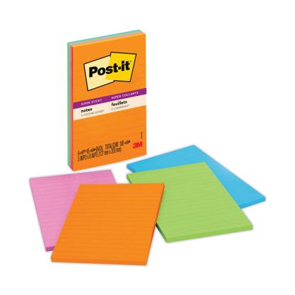 Pads in Energy Boost Collection Colors, Note Ruled, 5" x 8", 45 Sheets/Pad, 4 Pads/Pack1