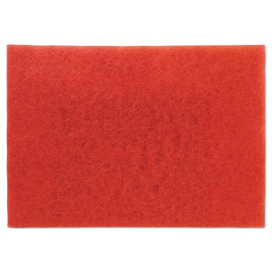 Low-Speed Buffer Floor Pads 5100, 28 x 14, Red, 10/Carton1