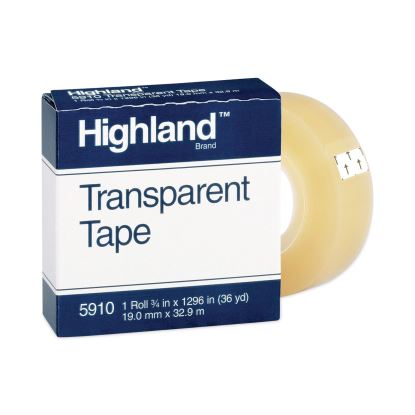 Transparent Tape, 1" Core, 0.75" x 36 yds, Clear1