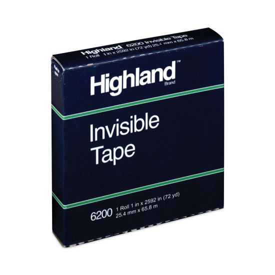 Invisible Permanent Mending Tape, 3" Core, 1" x 72 yds, Clear1