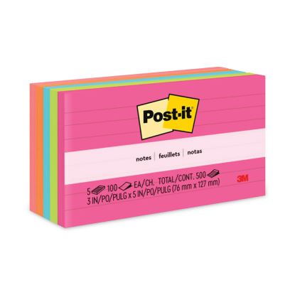 Original Pads in Poptimistic Collection Colors, Note Ruled, 3" x 5", 100 Sheets/Pad, 5 Pads/Pack1