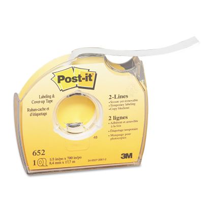 Labeling and Cover-Up Tape, Non-Refillable, Clear Applicator, 0.33" x 700"1
