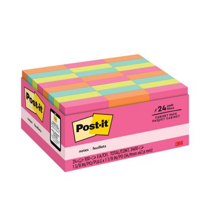 Original Pads in Poptimistic Colors, Value Pack, 1.38" x 1.88", 100 Sheets/Pad, 24 Pads/Pack1