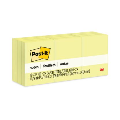 Original Pads in Canary Yellow, 1.38" x 1.88", 100 Sheets/Pad, 12 Pads/Pack1