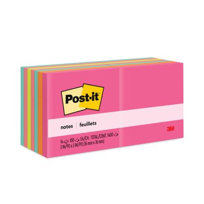 Original Pads in Poptimistic Colors, Value Pack, 3" x 3", 100 Sheets/Pad, 14 Pads/Pack1