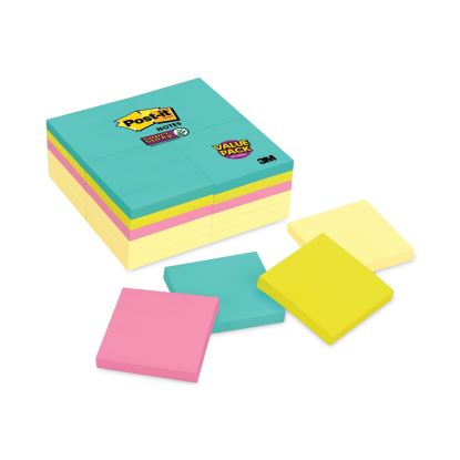 Self-Stick Notes Office Pack, 3" x 3", Supernova Neons Collection Colors, 90 Sheets/Pad, 24 Pads/Pack1