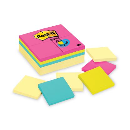 Original Pads Assorted Value Pack, 3" x 3", (12) Canary Yellow, (12) Poptimistic Collection, 100 Sheets/Pad, 24 Pads/Pack1