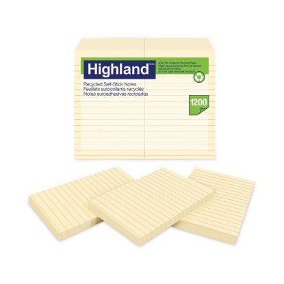 Self-Stick Notes, 3" x 5", Yellow, 100 Sheets/Pad, 12 Pads/Pack1
