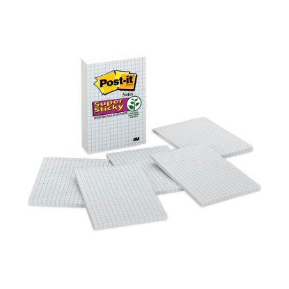 Grid Notes, Quad Ruled, 4" x 6", White, 50 Sheets/Pad, 6 Pads/Pack1