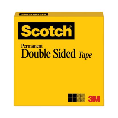 Double-Sided Tape, 3" Core, 0.5" x 36 yds, Clear1