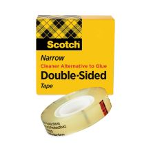 Double-Sided Tape, 1" Core, 0.5" x 75 ft, Clear1