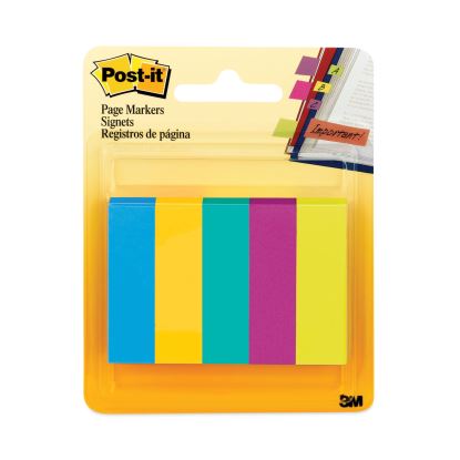 Page Flag Markers, Assorted Colors,100 Flags/Pad, 5 Pads/Pack1