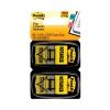 Arrow Message 1" Page Flags, "Notarize," Yellow, 2 50-Flag Dispensers/Pack2