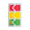 Arrow 1" Prioritization Page Flags, Red/Yellow/Green, 20 Flags/Dispenser, 3 Dispensers/Pack2